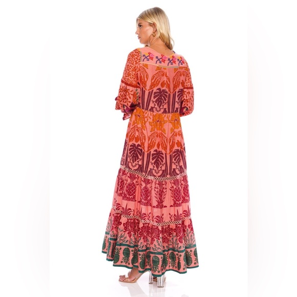 Farm Rio Ainika Print Macaws Maxi Dress - Picture 3 of 7